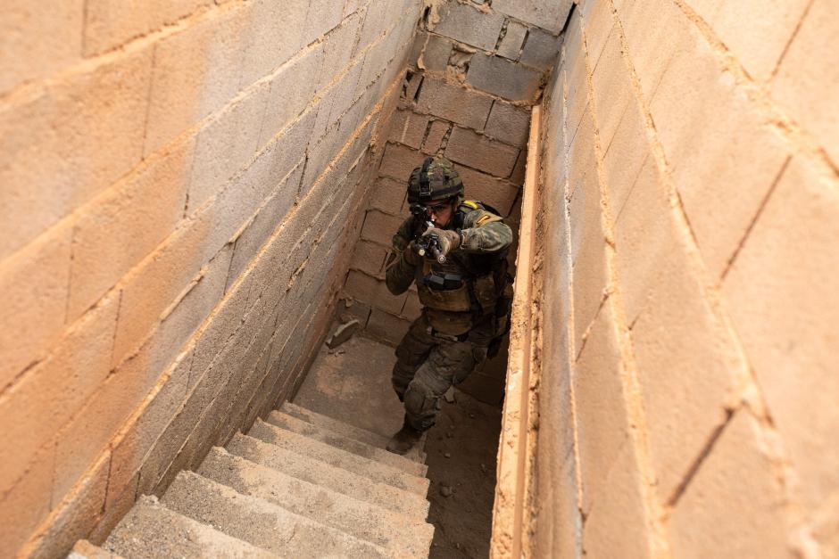 Un efectivo del Tercio Don Juan de Austria 3º de La Legión, en un ejercicio de combate convencional