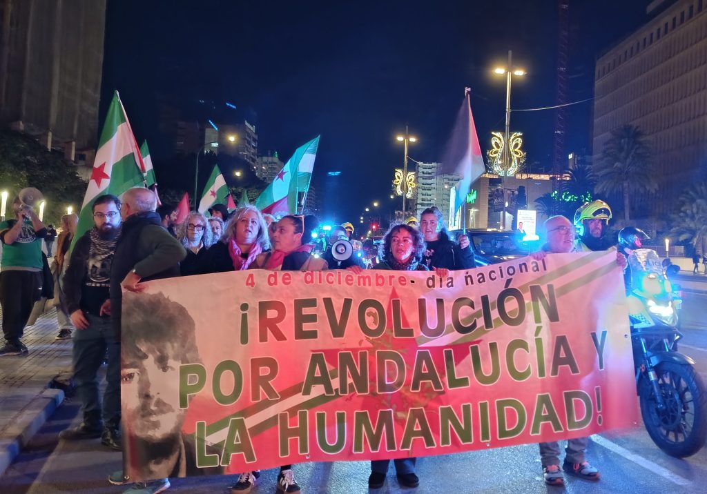 Manifestación 4D en Málaga: «La Revolución Andaluza empieza por nosotras y nosotros»&nbsp;(vídeos)