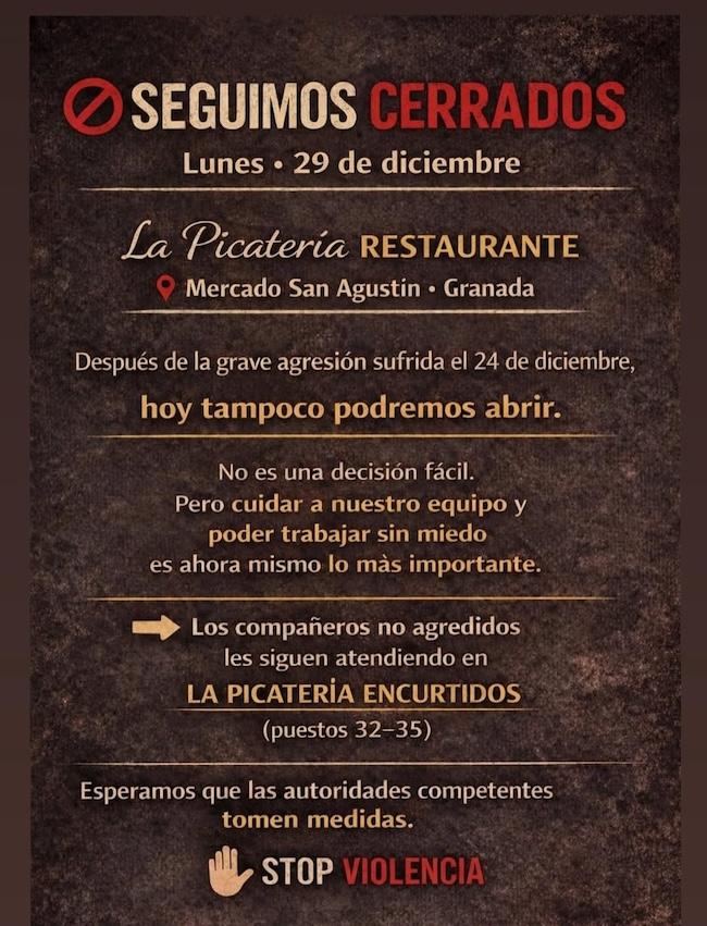 (Granada) Agresiones racistas y homófobas obligan al cierre de un local del Mercado de San&nbsp;Agustín