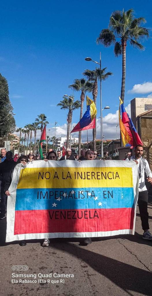 Manifestación antiimperialista en Almería «¡Venezuela vencerá!»&nbsp;(vídeo)