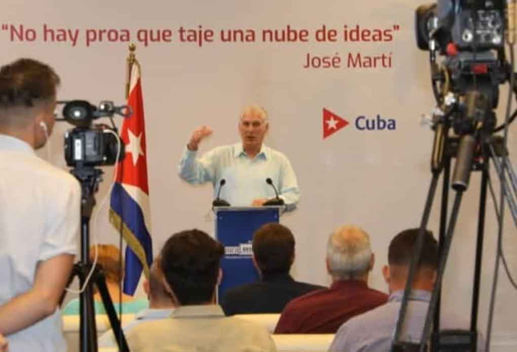 Presidente Díaz-Canel aborda temas de realidad cubana y ratifica proceso de diálogo con EE.UU. en rueda de&nbsp;prensa