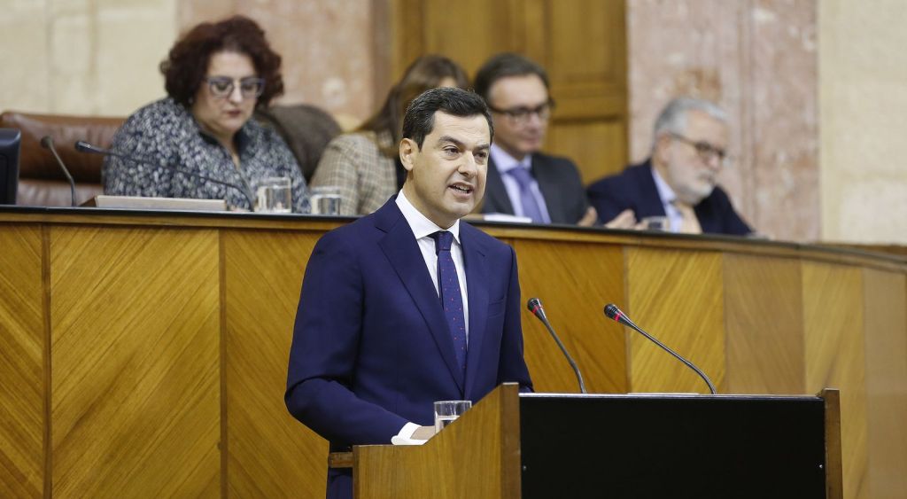 Moreno Bonilla citó a Nación Andaluza en su sesión de investidura en el Parlamento&nbsp;(vídeo)